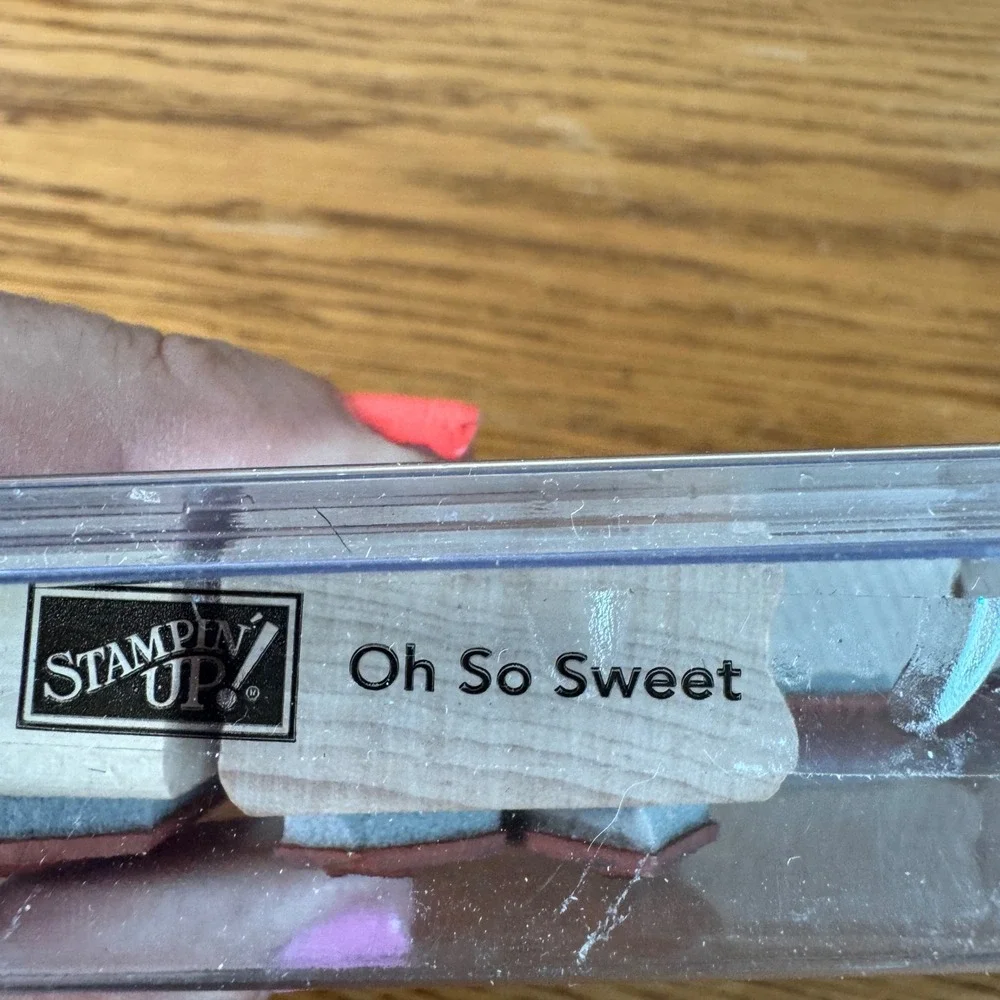 Stampin Up Oh So Sweet Wood Mount Rubber Stamp Set of 8 Chocolate Dessert 2003